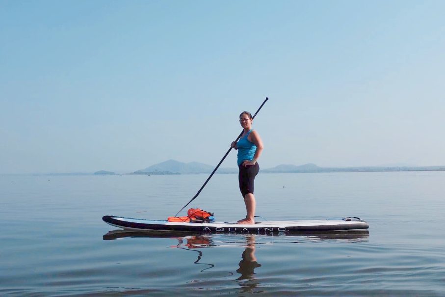 Stand-up Paddling on Tri An lake